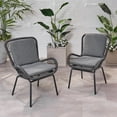 thumbnail image 3 of Patio Furniture Sets, Mccaskill Patio Chair with Cushions (Set of 2), Grey Outdoor Dining Sets,Iron+Plastic Outdoor Furniture Sets, Garden & Outdoor & Patio Furniture Patio Furniture Sets Mccaskill P, 3 of 15