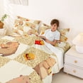 thumbnail image 3 of Erosebridal Kid Cute Capybara Bed Sheets, Leopard Print Buffalo King Sheets, 4pcs, 3 of 5