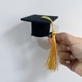thumbnail image 2 of Mini gorra de graduación, pinza para el pelo, mini gorra de doctorado, horquillas, gorra de graduación con tres colores de borlas, decoración para fiestas de graduación., 2 of 3
