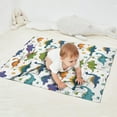thumbnail image 2 of White Dinosaurs Flowers Eggs Pattern Blanket,Comfortable Soft Lamb Wool Throw Blanket,All Season,Warm Lightweight Blankets for Sofa Bed Couch Living Room Chair,30"x40", 2 of 4