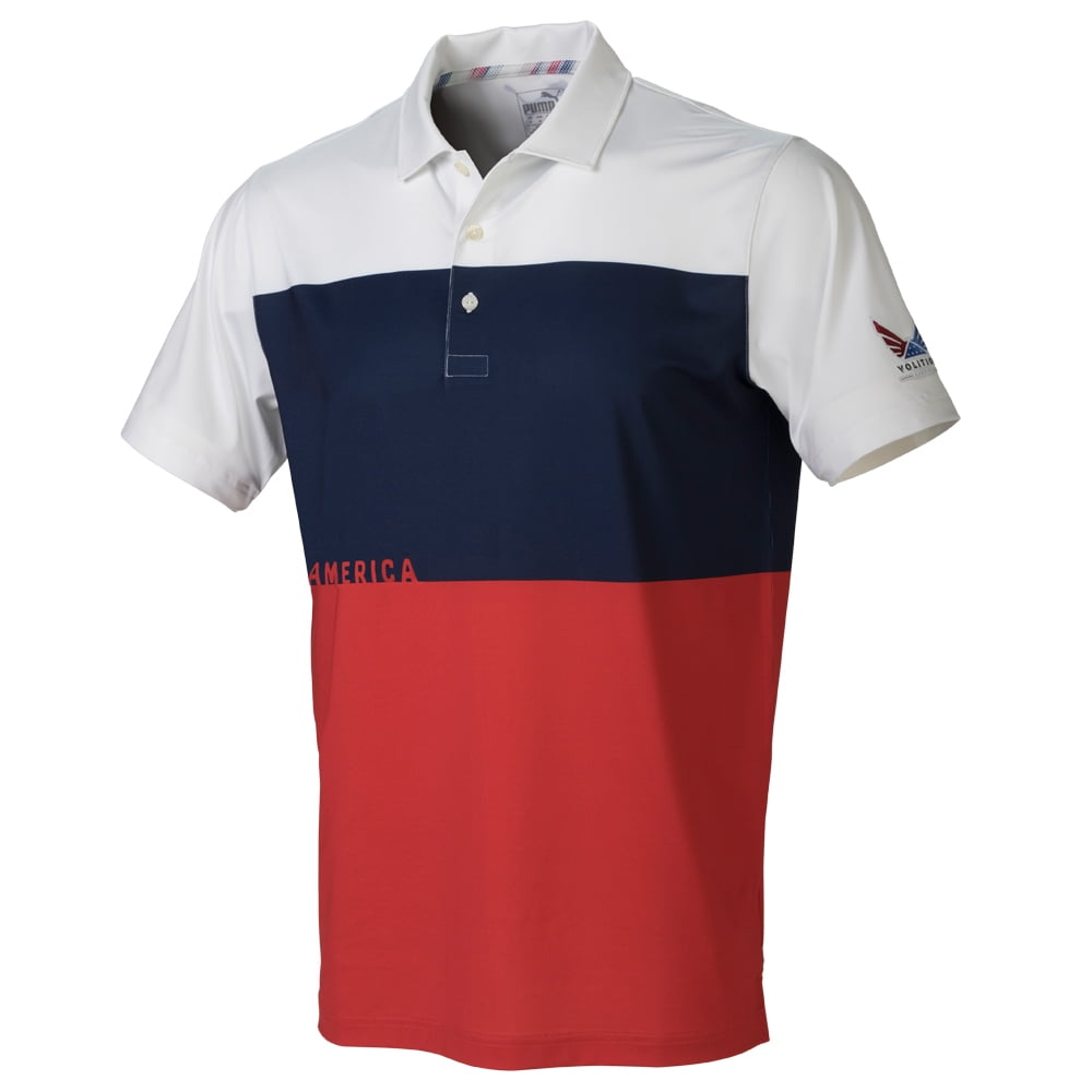 Vandret harmonisk tåge NEW Puma CK6 America Folds Of Honor Red/White/Blue Golf Polo Mens Small (S)  - Walmart.com