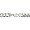 thumbnail image 3 of White Sterling Silver bracelet Curb chain Men's 8 in 11 mm, 3 of 4
