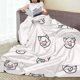 thumbnail image 5 of Mantas de vellón, mantas suaves y cálidas para sofá, sofá y cama, manta suave y fresca de verano con estampado de cara de cerdo lindo para mujeres y hombres durante todas las estaciones, 5 of 8