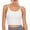 White, variant on Padded Seamless Criss Cross Bralette Workout Yoga Bra Cami Crop Top for Women Yoga Sport Bra Light Support Strappy Free Bra, Plus Size