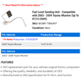thumbnail image 2 of Fuel Level Sending Unit - Compatible with 2003 - 2009 Toyota 4Runner (Up To 07/31/2009) 2004 2005 2006 2007 2008, 2 of 2