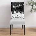 thumbnail image 4 of Chair Covers for Dining Room Set of 4,Christmas Tree Santa Claus Stretch Seat Protector Removable Washable Chairs Slipcovers for Kitchen Banquet Wedding Hotel,Reindeer Red Black Plaid, 4 of 6