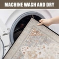 thumbnail image 3 of Washable Vintage Kitchen Mat 31"x20" Non Slip Soft Plush Low Profile Kitchen Rug, Distressed Medallion Oriental Style Sink Mat for Laundry Room Bedroom Office, 3 of 6