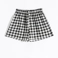 thumbnail image 4 of Girls' Shorts Ruffle Elastic Waist Kids Checkered Lightweight Bottoms with Pockets 5-14 Y Summer, 4 of 6