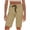 Khaki, variant on Hurxie Women's Cargo Shorts Quick Dry Athletic Shorts Lightweight Running Summer Hiking Shorts with Pockets White,L