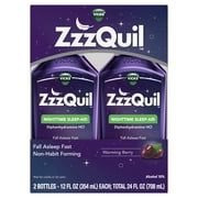 Vicks ZzzQuil Liquid Sleep Aid, Non-Habit Forming, Warming Berry, 24 fl oz