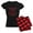 With Red Plaid Pant, variant on CafePress - Funny Statistics Joke Women's Dark Pajamas - Women's Short Sleeve Print T-Shirt and Pants Dark Cotton Pajama Set