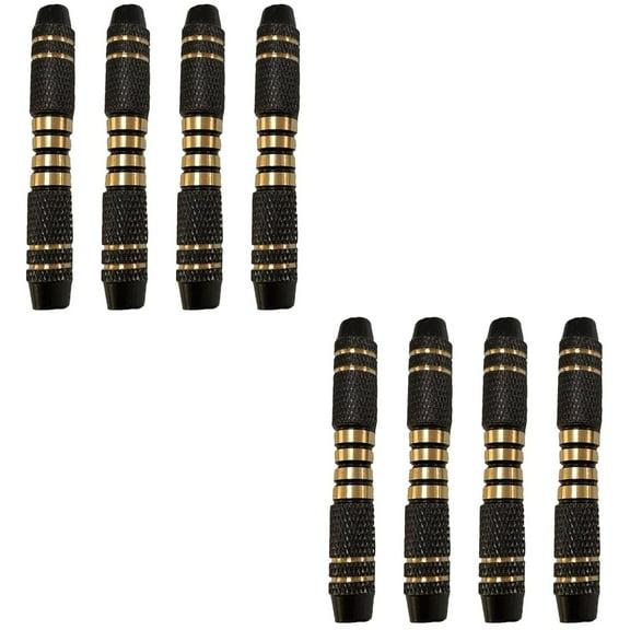 STRANDCHIC Copper Dart Barrels Black Easy Grip for Beginners and Professionals 8Pcs