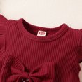 thumbnail image 7 of RTKFRFLM Baby Girls Flutter Sleeve Romper Floral Print Dress with Bowknot and Headband Red 6-9 Months, 7 of 7