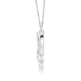 thumbnail image 2 of Angara Natural Diamond Necklace - Interlocking Diamond Circle Necklace in 14K White Gold for Women, 2 of 8