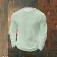 thumbnail image 2 of Xcmzpl Mens Sweater Crewneck Knit Sweaters Casual Waffle Pullover Tees Long Sleeve Basic Solid Tops Camiseta Para Hombre, 2 of 6