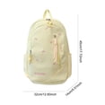 thumbnail image 2 of Nylon School Backpack, Lightweight Backpack with Bow Pendant, Spacious Trendy Backpack for Travel College, Green, 2 of 10