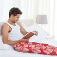 thumbnail image 5 of Logiee Red Hibiscus Flower Print Pajama Pants for Men,Men’s Pajama Bottoms,Mens PJ Pants with Pockets & Button Fly-XX-Large, 5 of 6