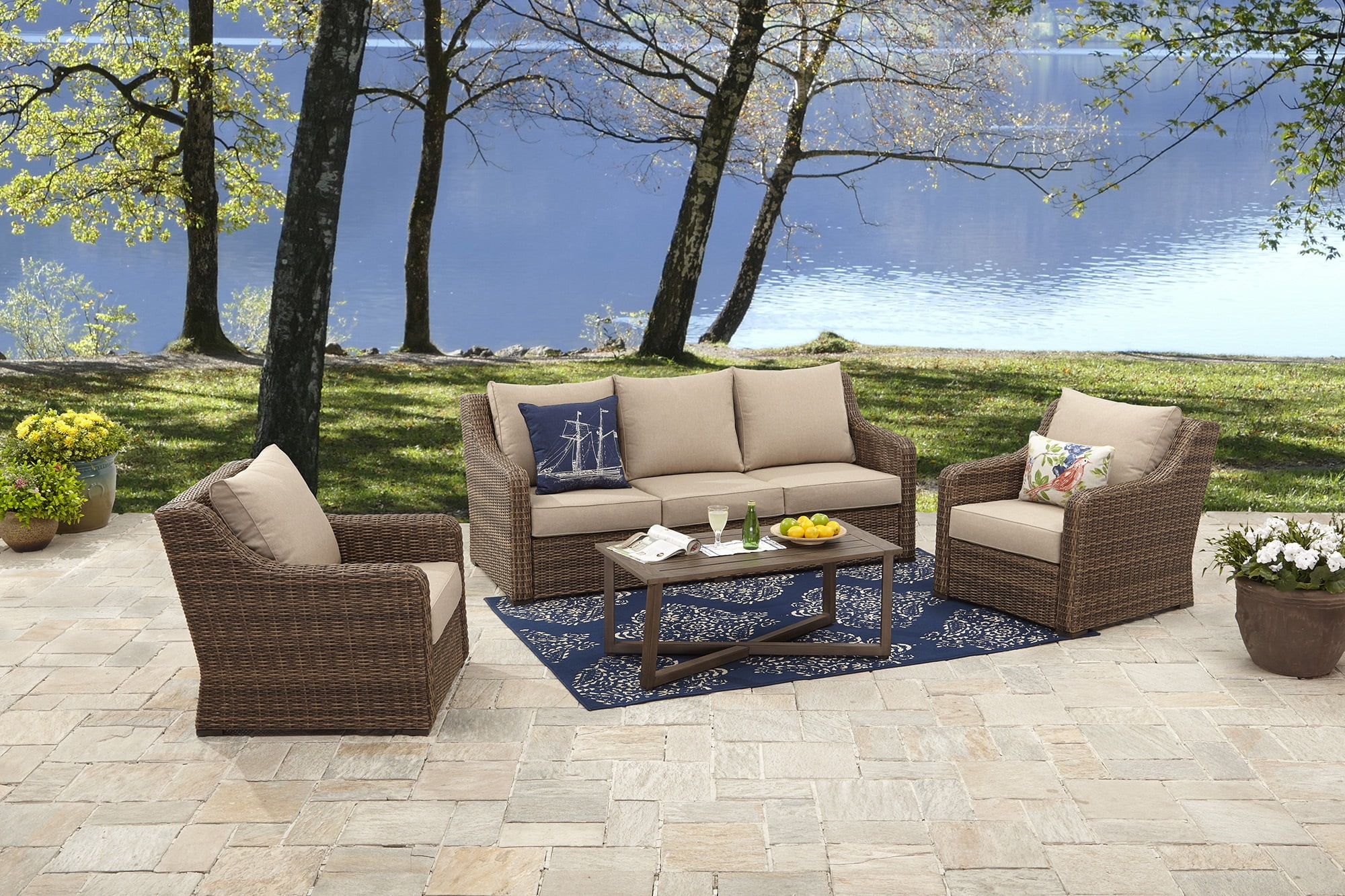 Better Homes Gardens Hawthorne Park 4pc Sofa Conversation Set