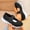 #0055-Black, variant on Women's Breathable Knit Wedge Heel Sandals with Crisscross Straps, Mary Jane Style Slip On Shoes with Thick Platform Sole, Comfortable Casual Flats for Walking and Daily Wear Gift