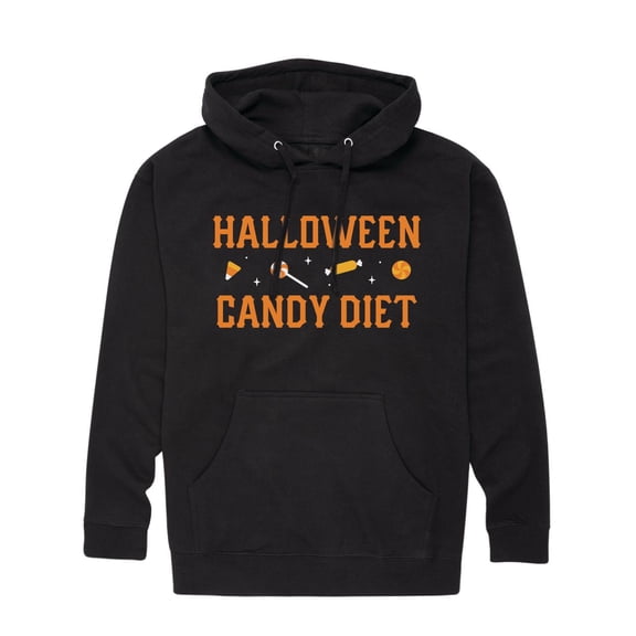 Instant Message - Halloween Candy Diet - Adult Pullover Hooded Fleece Sweatshirt