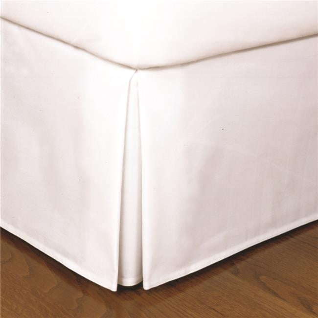Fresh Ideas Fre23614whit05 14 In Microfiber Bed Skirts White Cal Actual Color
