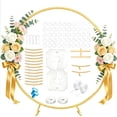 thumbnail image 1 of Arco para Globos Redondo de Metal Dorado, Estructura para Globos Kit Completo con Base, Aro para Globos Circular Desmontable para Decoración de Bodas, Fiestas, XV Años, Cumpleaños y Eventos, 1 of 4