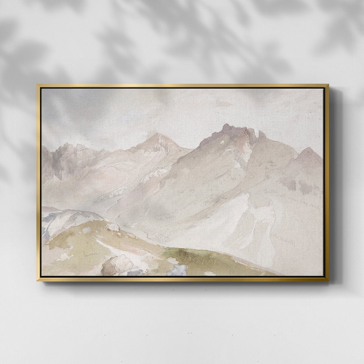 Vintage Landscape-CCCVII By Wexford Home Framed in Gold Wood Gallery Wrapped Canvas 17 in. x 25 in.