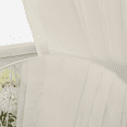 thumbnail image 2 of MKHILL Cream Sheer Curtains 108 Inch Long 2 Panels, Light Filtering Privacy for Living Room/Bedroom, Semi Transparent Voile Rod Pocket Window Treatment, Each 42" W x 108" L, 2 of 9