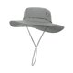 thumbnail image 1 of Sombrero de protección solar Plegable de con cuerdas Sombrero de cubo transpirable Sombrero para el sol para Sombrero de , S gris claro Yinane Sombrero de copa, 1 of 8