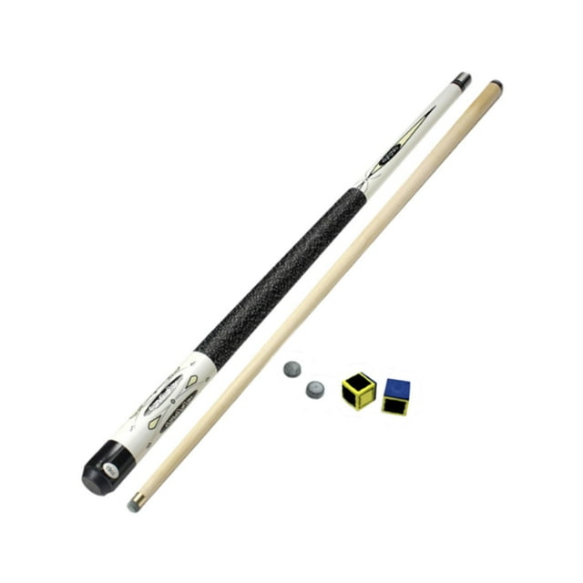 koolsoo Section de Piscine Queue de Billard Américain Format Double Queue de Billard de 57 Pouces Blanc Pointe 9,8 mm