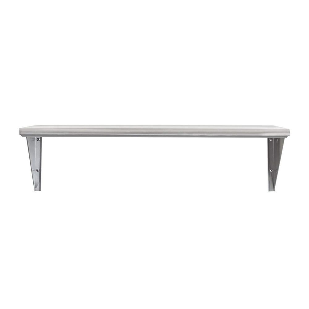 Seville Classics Solid StainlessSteel Commercial Floating Wall Mount Shelf 36" x 12" Walmart