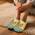 thumbnail image 3 of Chaqlin Yorkshire Terrier Sunflower Women's Cozy Slippers Soft Plush Fuzzy Comfy Non Slip Indoor Outdoor House Shoes Warm Memory Foam Sole Lightweight Anti Skid, 3 of 7