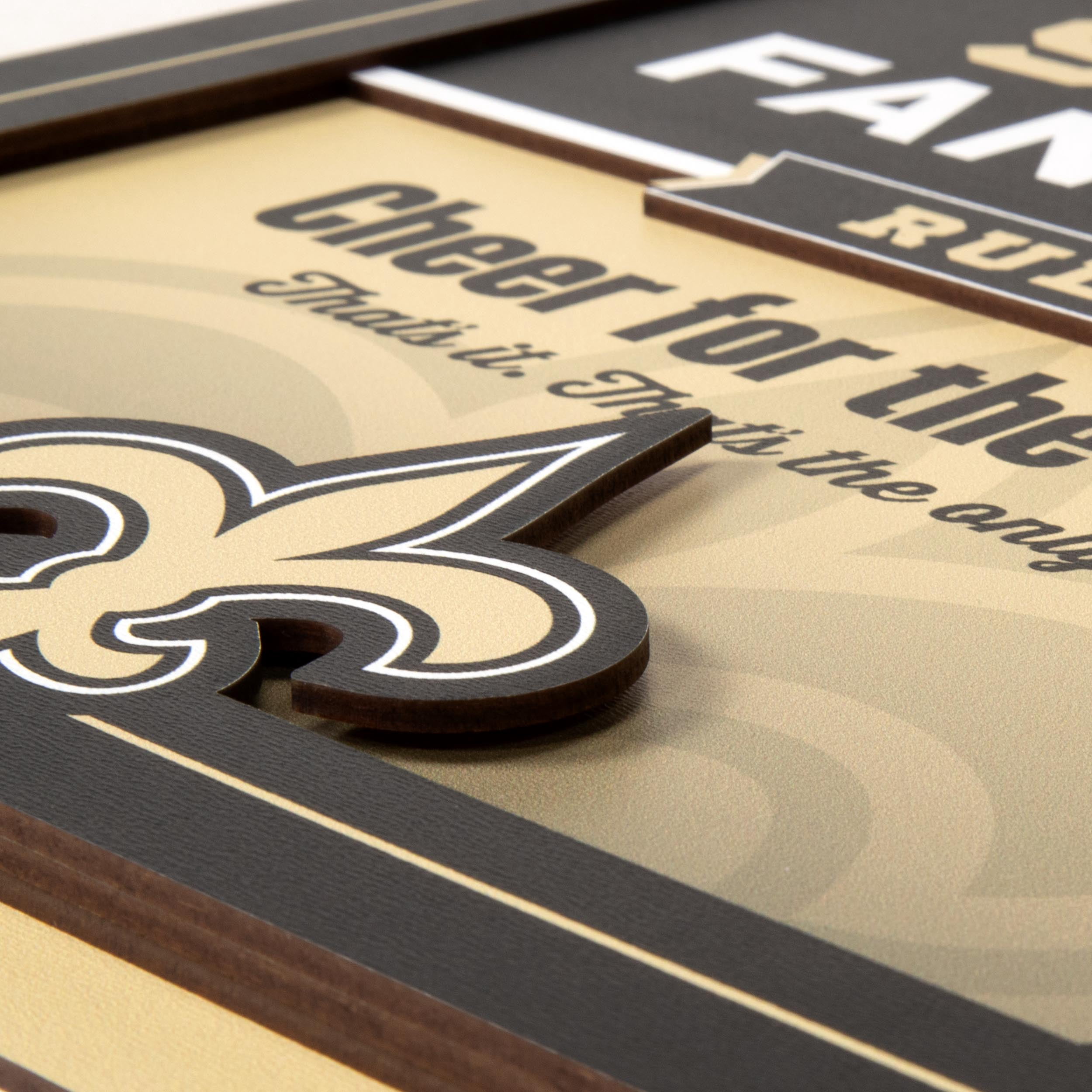 YouTheFan NFL New Orleans Saints Fan Rules 3D Wall Art
