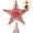 Red, variant on 10 Inches Christmas Tree Star Topper Xmas Tree Topper Star Christmas Decoration Glittered Tree-top Star (Red)