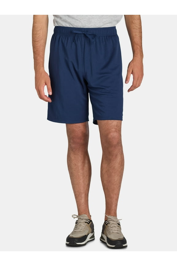 Men's and Big Men's 9" Active Shorts, up to Size 5XL