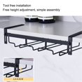 thumbnail image 3 of Wine Glass Hanger Wine Glass Rack Space Saving Sturdy Adjustable for Kitchen, 3 of 9