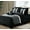 Black & Gray, variant on Empire Home Serenity 8-Pieces Teal Black Double-Striped Comforter Bedding Sets, Queen
