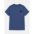 thumbnail image 3 of Whichone Triangular Frame Mountains Print T-shirt Tops Casual Graphics Design Crew Neck Tee,Men's Best Gift L, 3 of 8