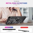thumbnail image 5 of ELEHOLD Hybrid Rugged Case for Motorola Moto G (2025) Full Body Protection with Metal Magnetic 360° Rotating Ring Holder Kickstand Shockproof Heavy Duty Case for Motorola Moto G (2025),Black, 5 of 6