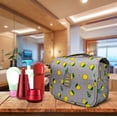 thumbnail image 5 of Tekcoo Large Hanging Travel Toiletry Bag/ Makeup Bag, Cosmetic Bag Travel Makeup Organizer for Accessories, Shampoo, Full Sized Container, Toiletries Gray & Lemon, 5 of 8