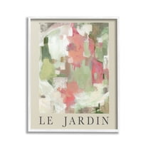 Stupell Industries Abstract Garden Painting Abstract Painting White Framed Art Print Wall Art, 24 x 30