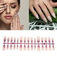 thumbnail image 2 of Ganga Única 1 Pc Uñas Postizas Largas en Forma de Media Luna Morado Blanco, 2 of 5