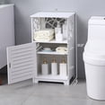 thumbnail image 3 of Veryke Single Door Sliding Storage Cabinet, Storage Organizer Unit - White, 3 of 7