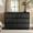 Black, variant on UPGO 7-Drawer Dresser 47"W Double Dresser With Waveform Fluted Panel