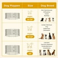 thumbnail image 4 of PEQULTI 42" Metal Dog Playpen 8-Panel (42" x 24") Foldable Pet Fence No Door for Indoor & Outdoor Use, 4 of 8