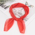 thumbnail image 3 of Mujeres años 50 gasa pura cuello cuadrado cabeza bufandas cabeza decoración cuello decoración para el verano mejor regalo naranja BANYUO Electrónica, 3 of 4