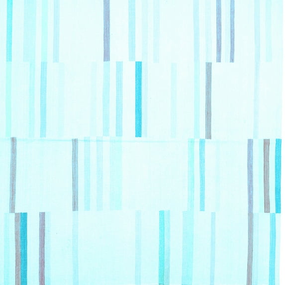 Ahgly Company Indoor Square Solid Light Blue Modern Area Rugs, 7' Square