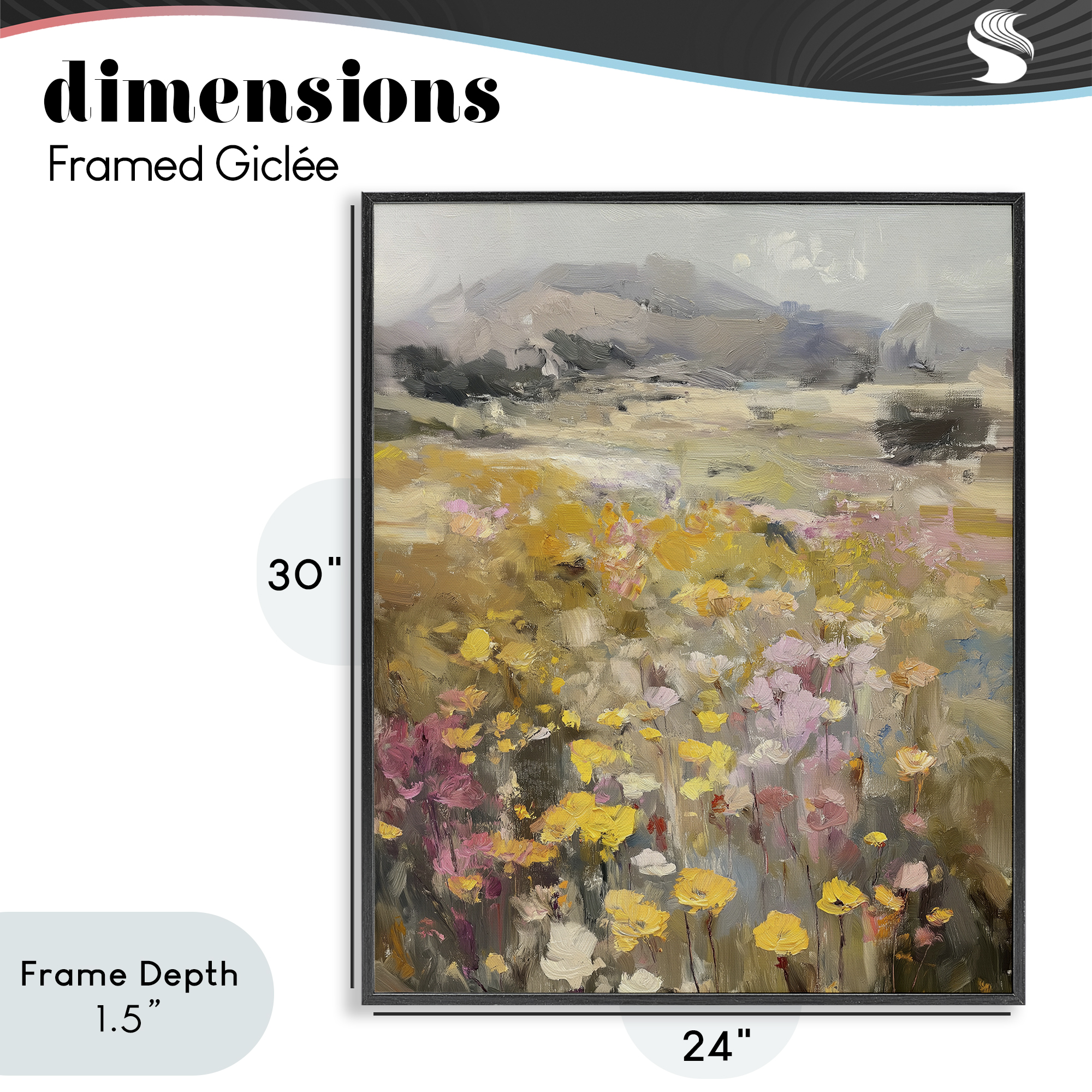 Stupell Industries Meadow's Heartbeat Abstraction Black Framed Giclee Art, design by Svetlana Aleynikova