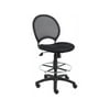 Boss Office Products Mesh Drafting Stool with Casters, Black