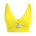 thumbnail image 4 of Dresfit Simple Chic Two Piece Swimsuit - Understated Elegance Beachwear Yellow L, 4 of 5